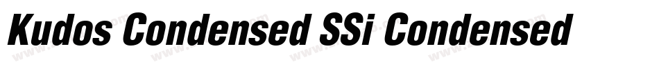 Kudos Condensed SSi Condensed Italic字体转换